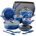 14 Pc Hard Enamel Nonstick Cookware Set Blue Gradient E251
