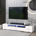 White High Gloss TV Stand with LED Lights U7867