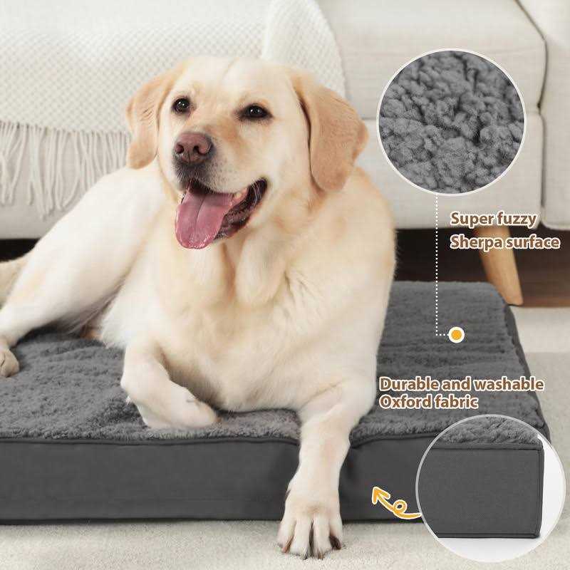 Waterproof Plush Dog Bed with Removable Washable Cover W883375
