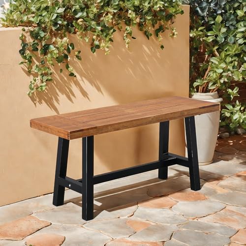 Outdoor Bench with Metal Legs D473865