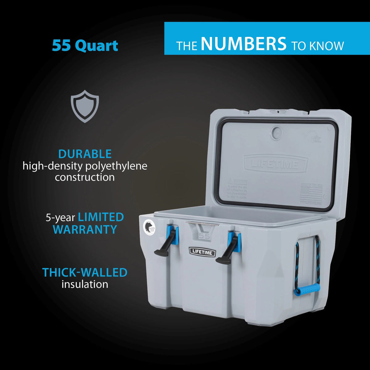 55 Quart High Performance Polyethylene Cooler K9412