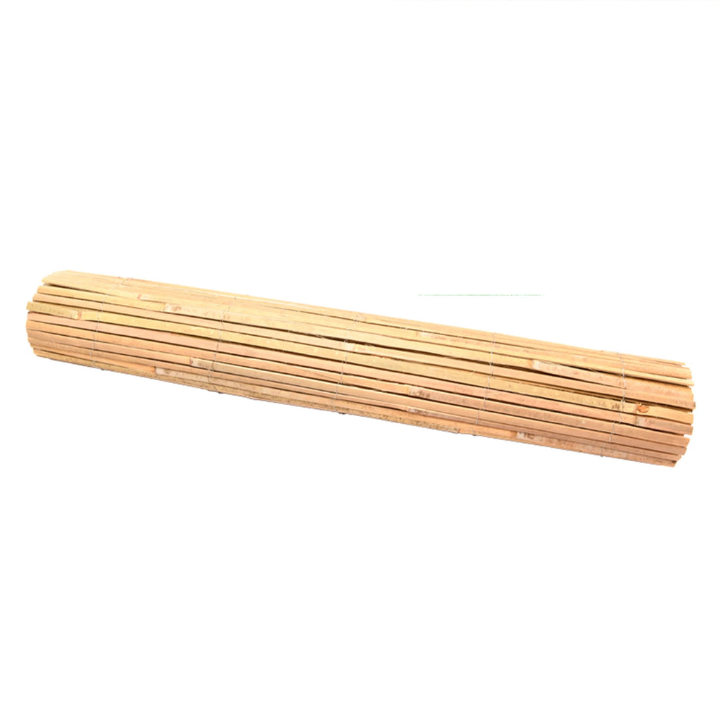 Natural Raw Split Bamboo Slat Fence 6 ft H x 6 ft L 2-Pack G9410
