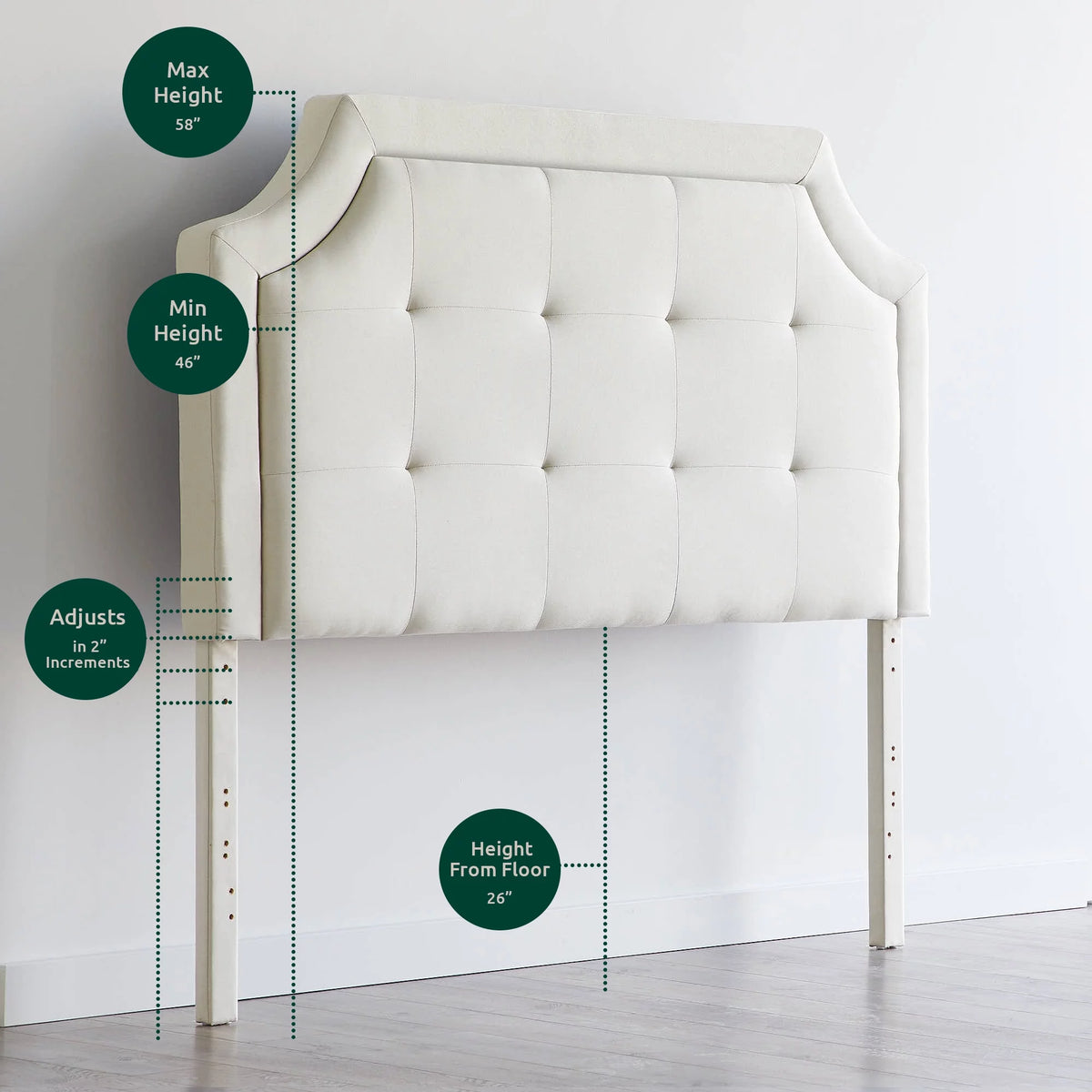 Charcoal Upholstered Headboard Full/Full XL F3122
