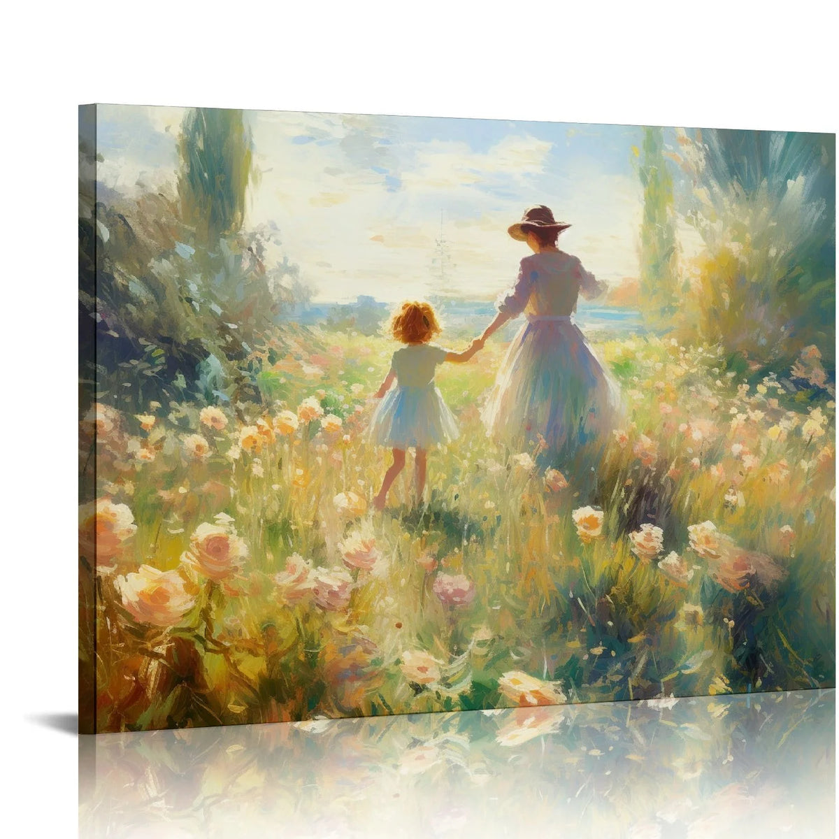 Canvas Prints Wall Art of Floral Oil Paintings Reproduction Q8199