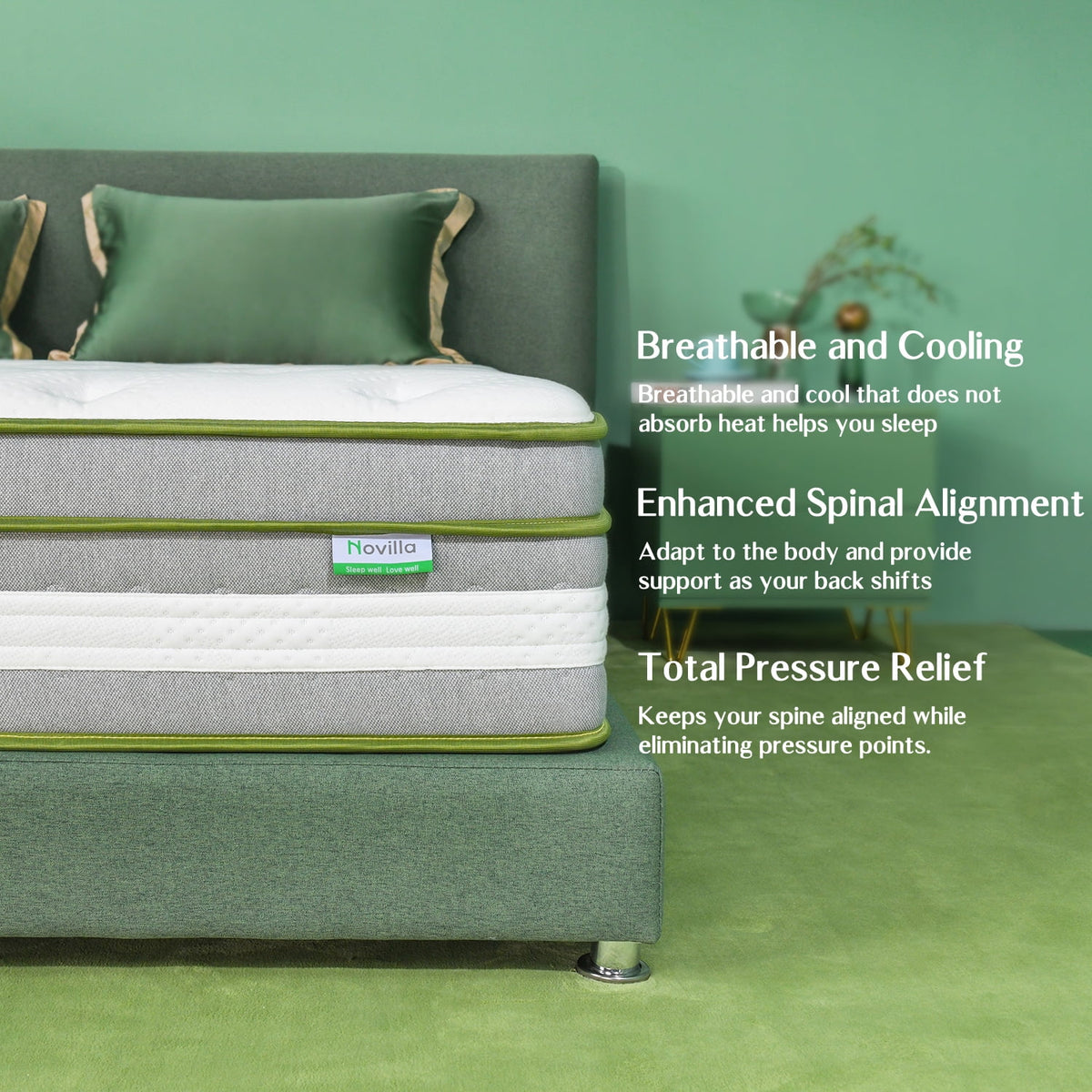 Queen Size Memory Foam Innerspring Hybrid Mattress Z996