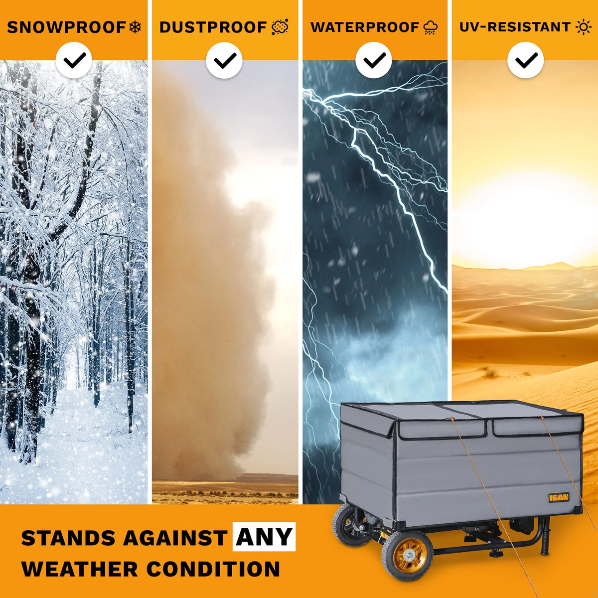 Waterproof Portable Generator Cover Black Y10284