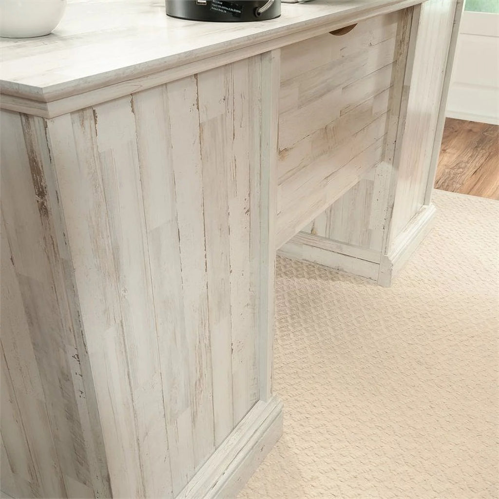 White Plank Finish Executive Desk A762