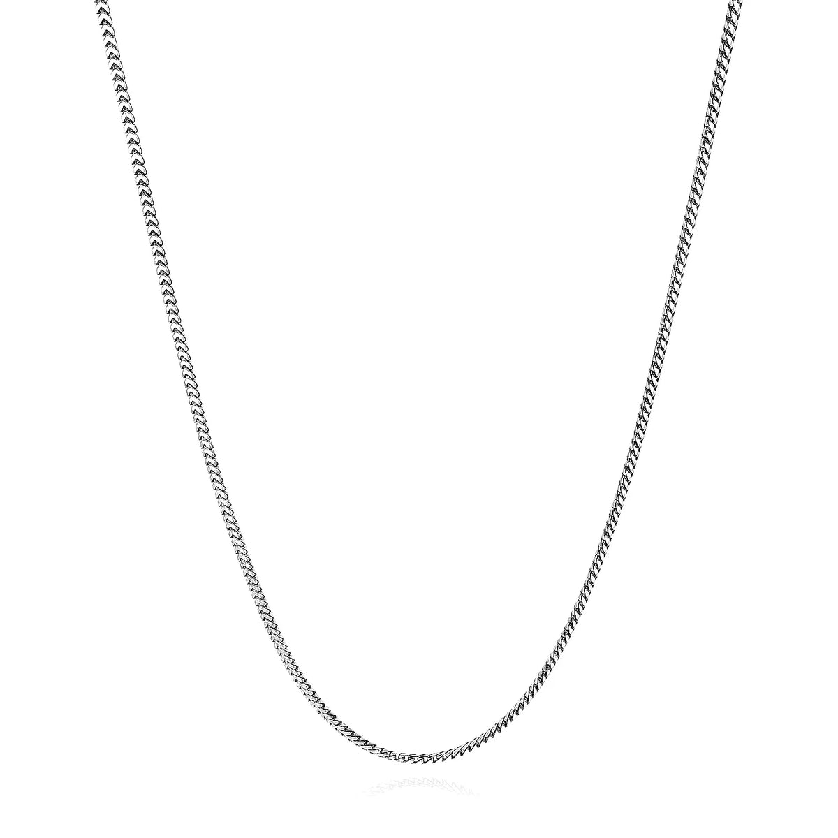 Sterling Silver 1.5mm Franco Chain Necklace H460
