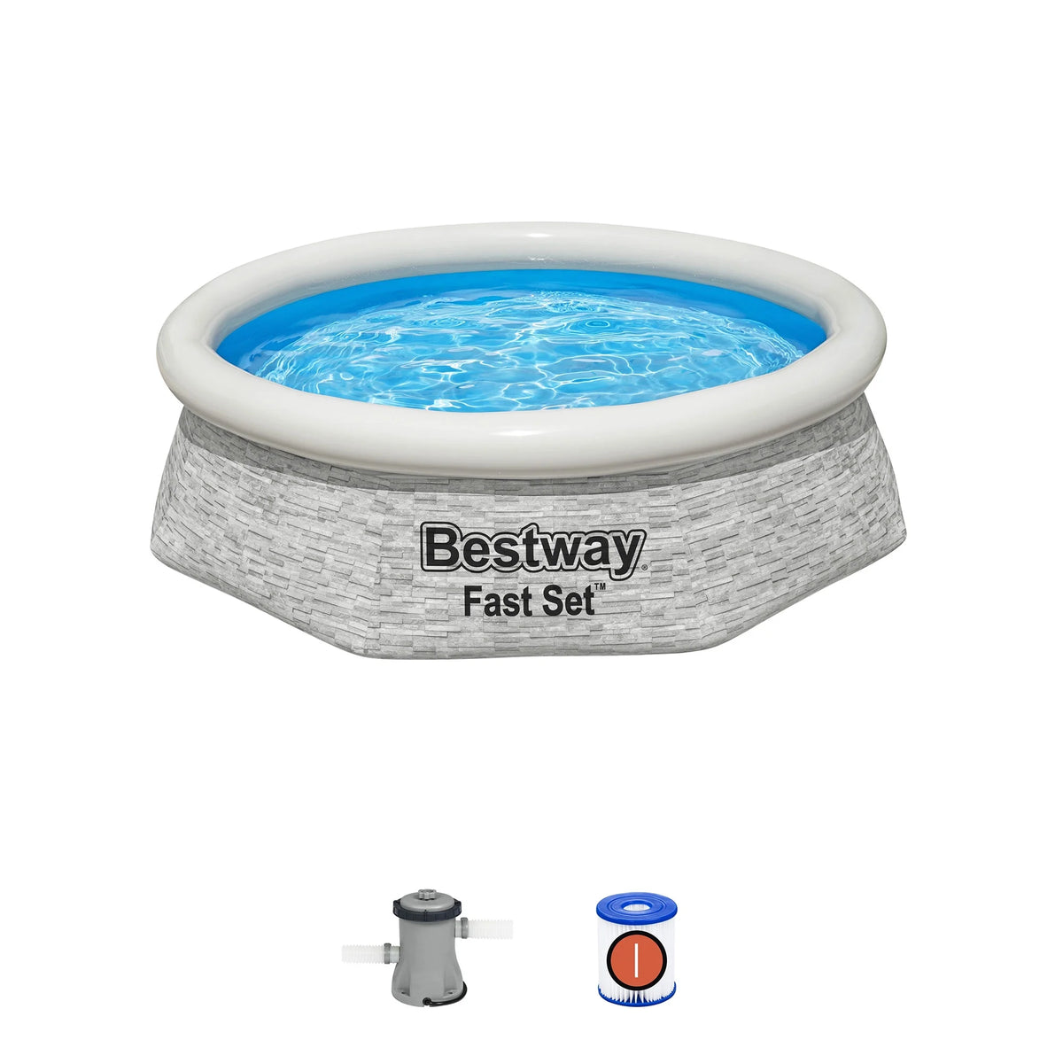 12' x 30 Round Inflatable Swimming Pool Set G3253
