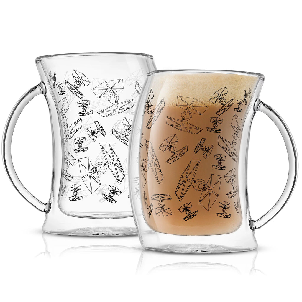 Double Wall Glass Mugs Set of 2 D495