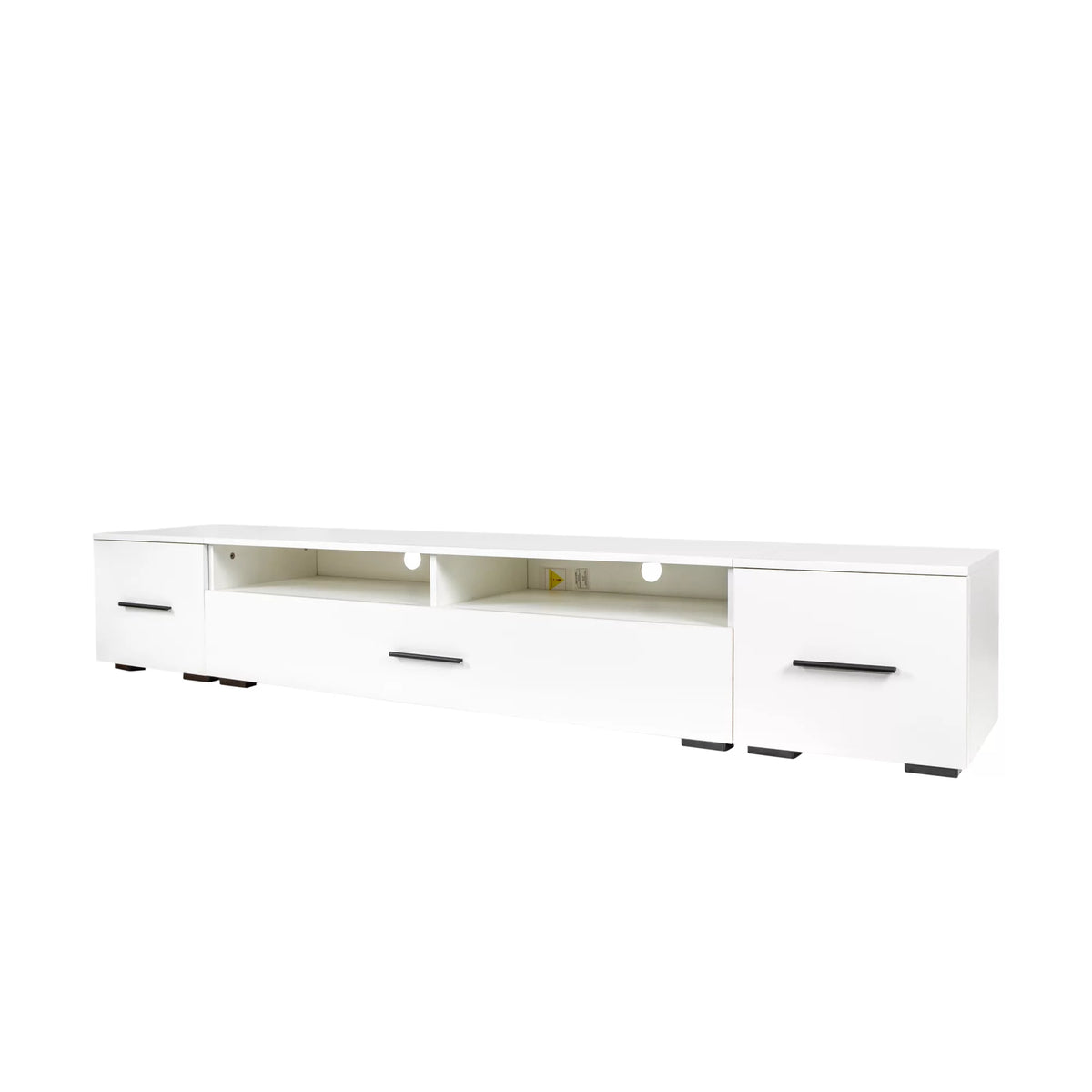 White High Gloss TV Stand with LED Lights U7867