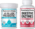 60 Billion Probiotics 60ct + Digestive Enzymes O740